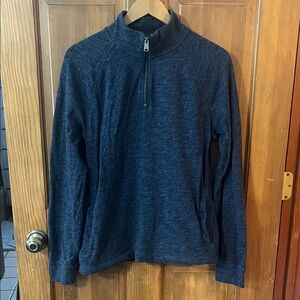 Lucky Brand Men's Dark Blue Quarter Zip Pullover
